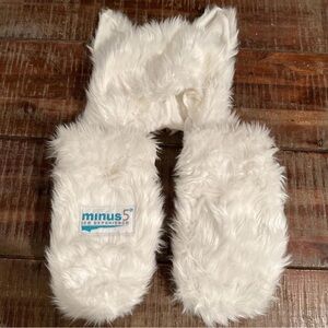 White Furry Wolf Hat